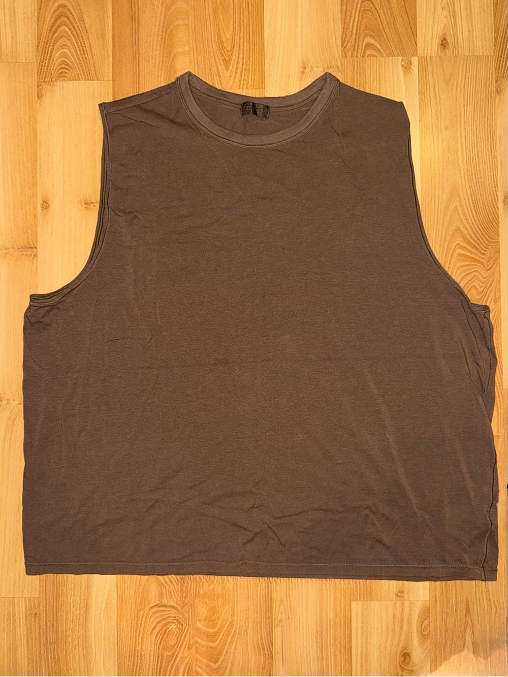 Skims Women's Sleeveless Crewneck Brown Tank Top